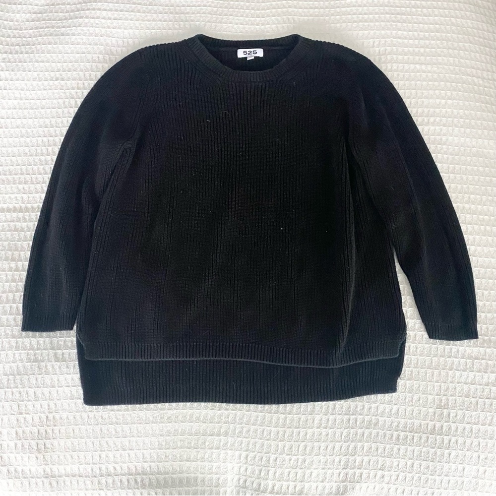 525 america black cotton sweater size large